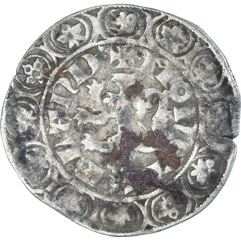 Monnaie, France, Flandre, Louis II de Mâle, Gros, 1346-1384, TB+, Argent