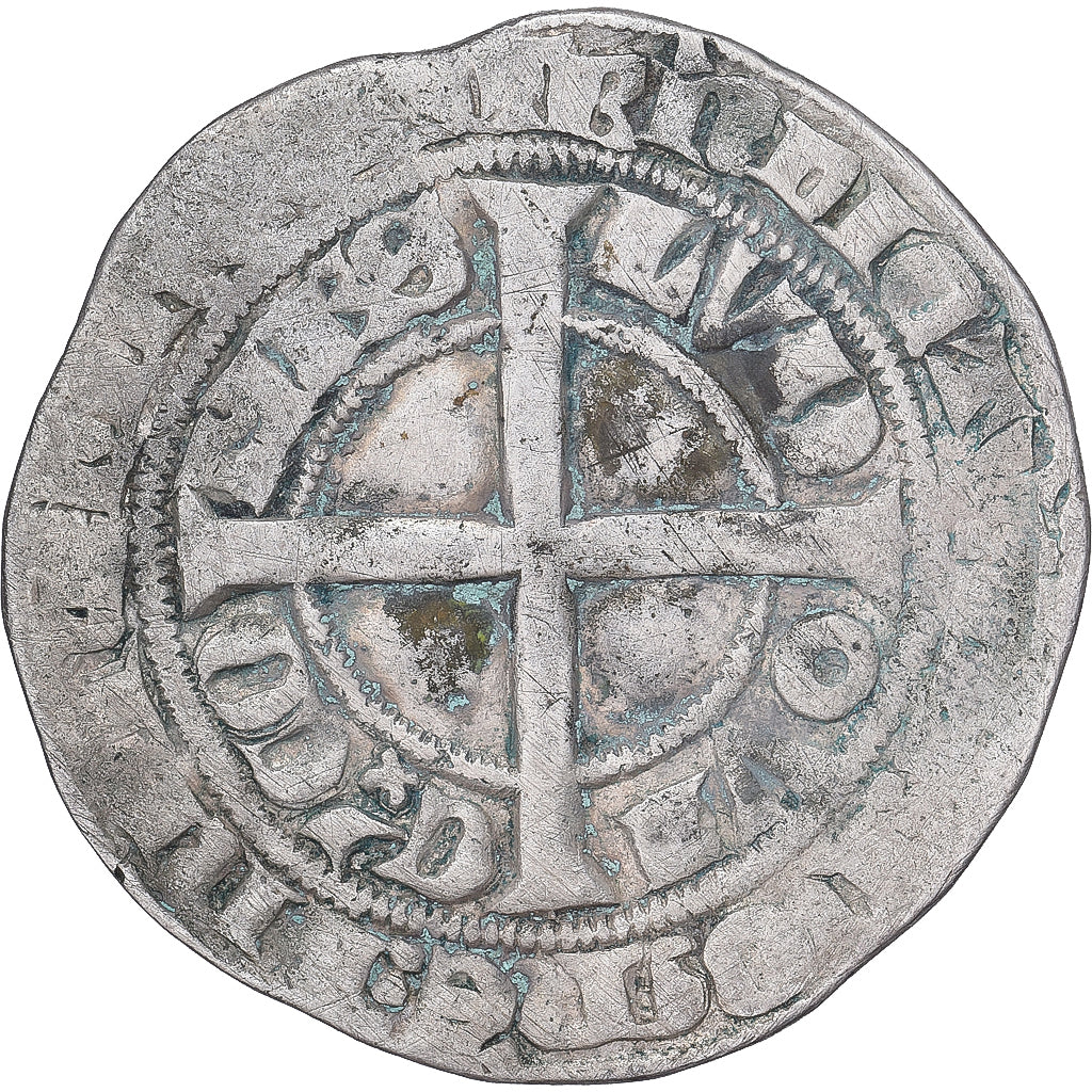 Moneda, Francia, Flanders, Louis II de Mâle, Gros, 1346-1384, BC+, Plata