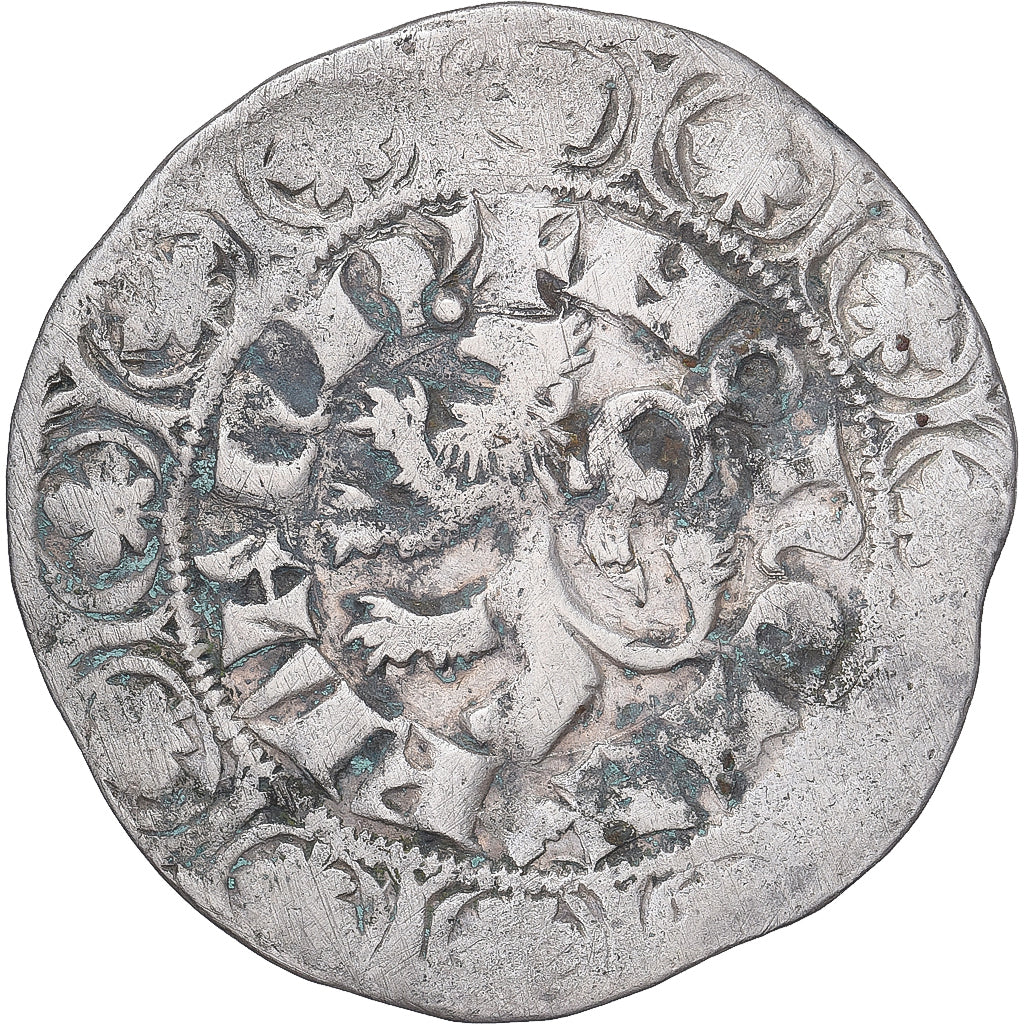 Moneda, Francia, Flanders, Louis II de Mâle, Gros, 1346-1384, BC+, Plata