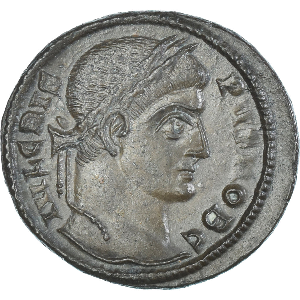 Moeda, Crispus, Follis, 317-326, Siscia, AU(50-53), Bronze, RIC:153
