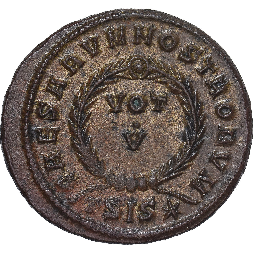Moneda, Crispus, Follis, 317-326, Siscia, MBC+, Bronce, RIC:153