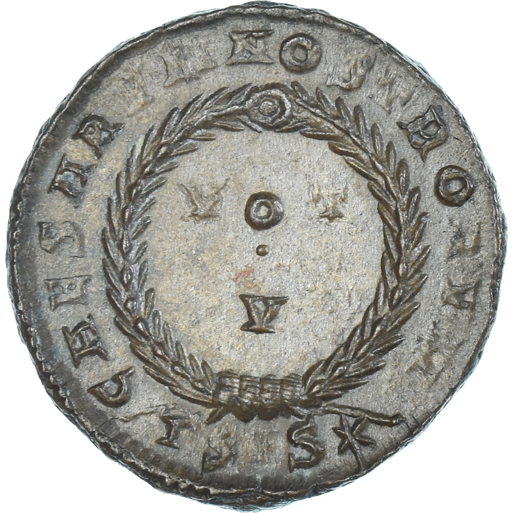 Munten, Constantijn II, Follis, 320-321, Siscia, PR, Bronzen, RIC:164 var.