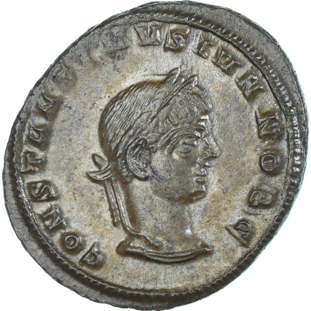 Munten, Constantijn II, Follis, 320-321, Siscia, PR, Bronzen, RIC:164 var.
