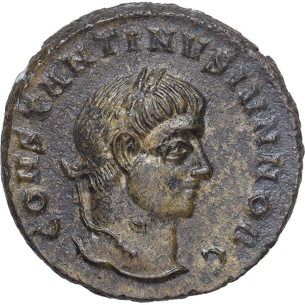 Coin, Constantine II, Follis, 320-321, Siscia, AU(50-53), Bronze, RIC:164 var.