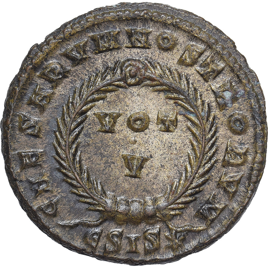 Coin, Constantine II, Follis, 320-321, Siscia, AU(50-53), Bronze, RIC:164 var.