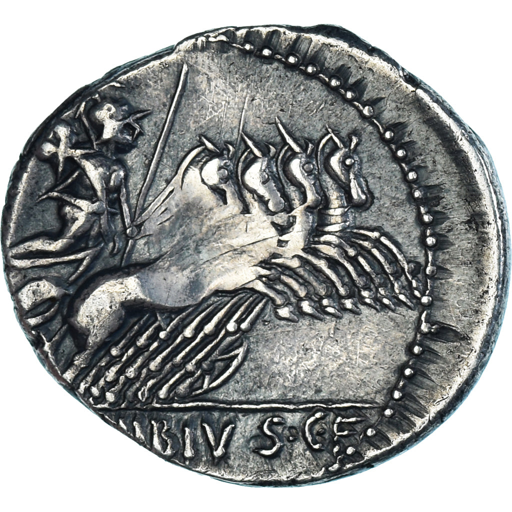 Moneta, Vibia, Denarius, 90 BC, Rome, AU(50-53), Srebro, Crawford:342/5b