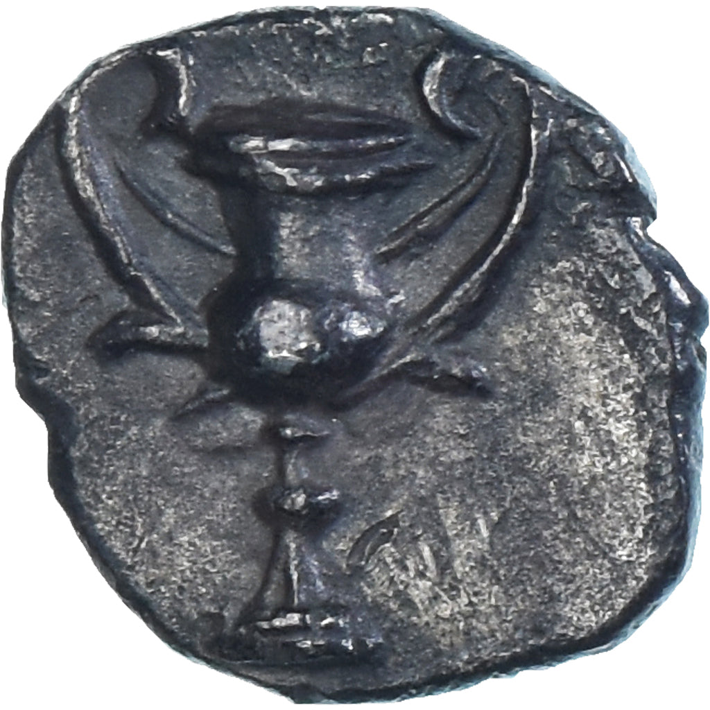Moeda, Calábria, Obol, 302-228 BC, Tarentum, AU(55-58), Prata, SNG-ANS:1539