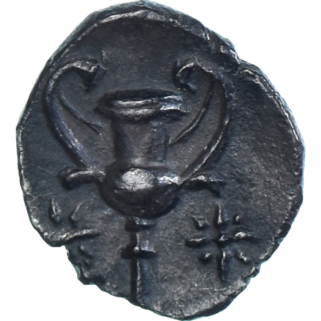 Moeda, Calábria, Obol, 302-228 BC, Tarentum, AU(55-58), Prata, SNG-ANS:1539