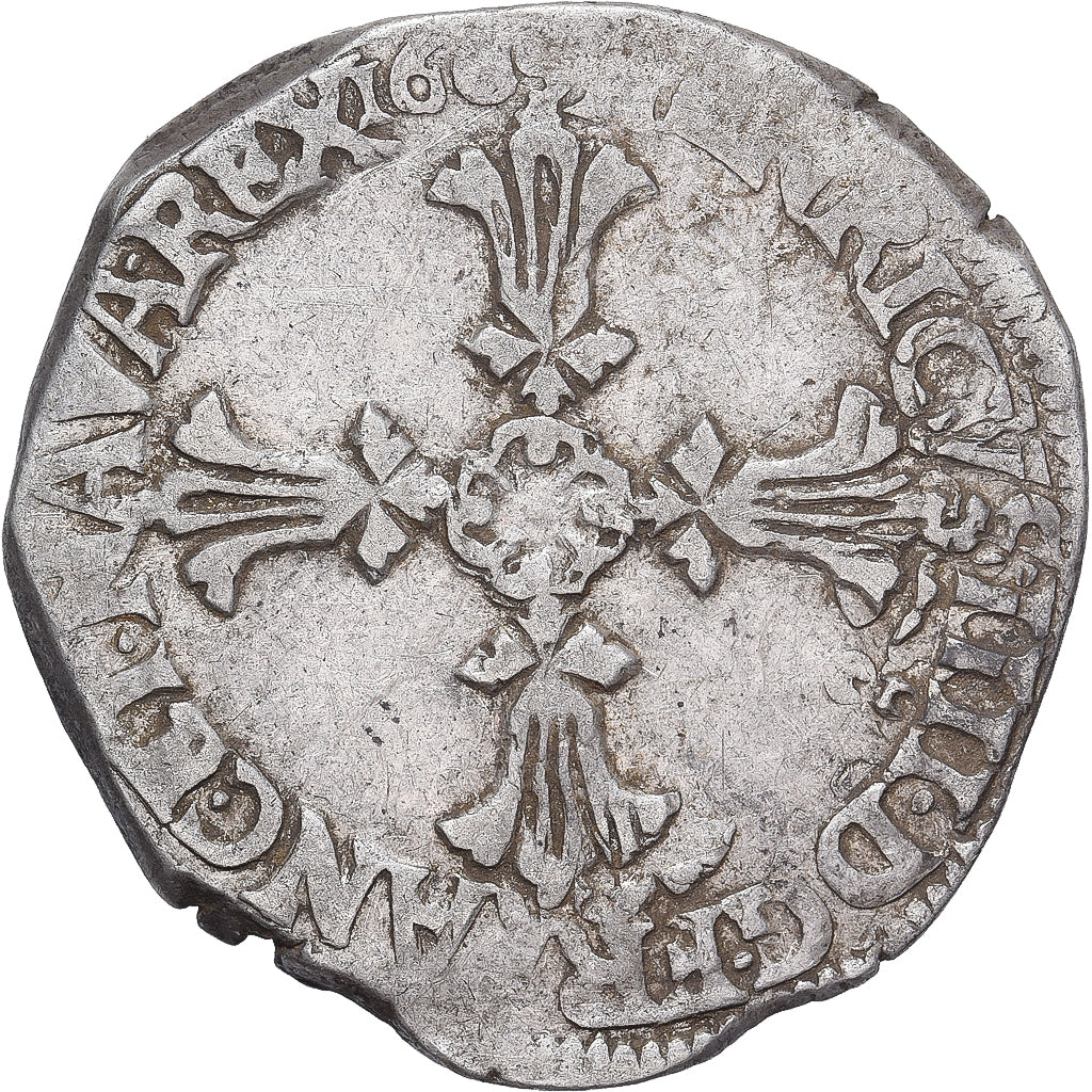 Moneta, Francja, Henri IV, 1/4 Ecu, 160[5?], Rennes ?, EF(40-45), Srebro