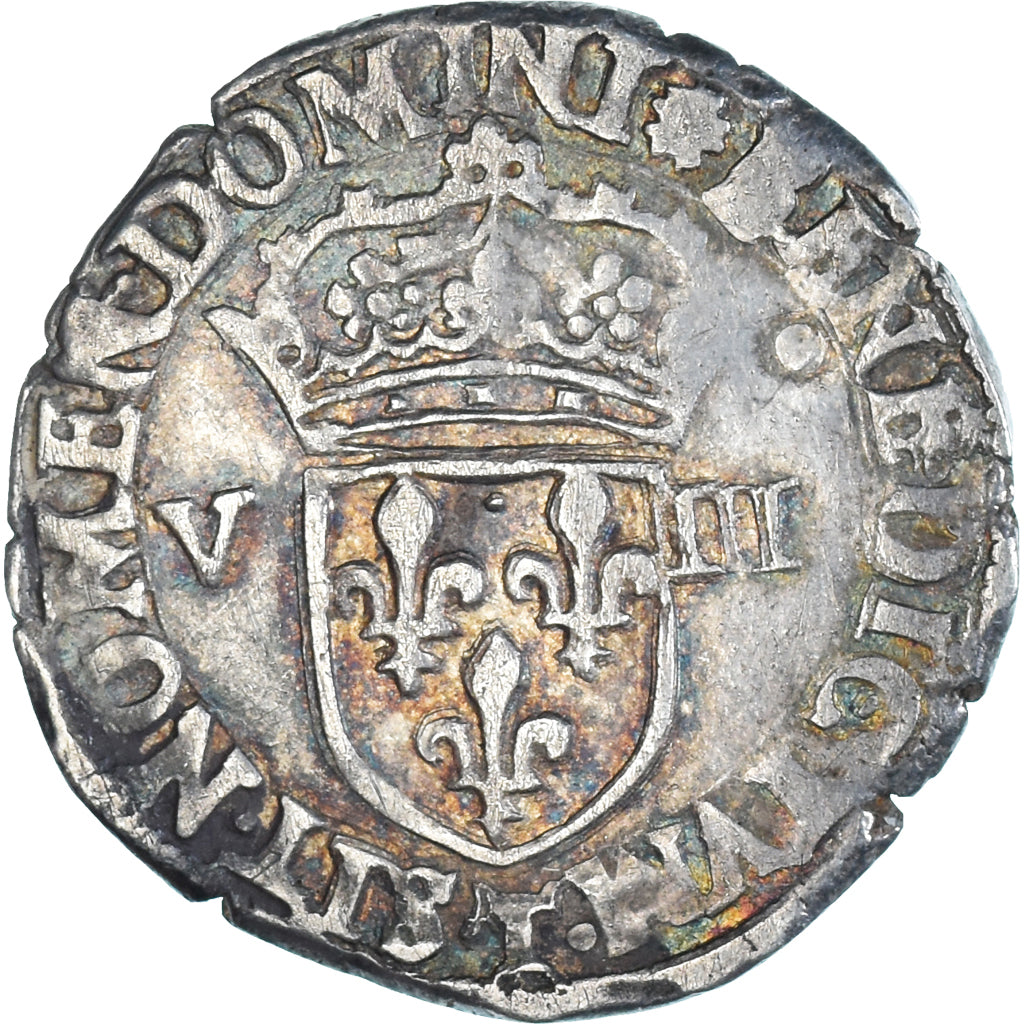 Münze, Frankreich, Henri IV, 1/8 Ecu, 1599, Nantes, S+, Silber, Gadoury:582