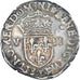 Münze, Frankreich, Henri IV, 1/8 Ecu, 1599, Nantes, S+, Silber, Gadoury:582