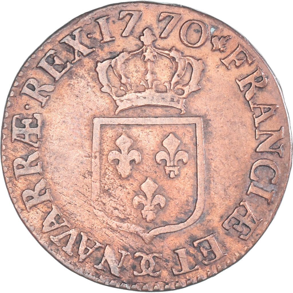 Münze, Frankreich, Louis XV, 1/2 Sol à la vieille tête, 1770, Besançon, S+