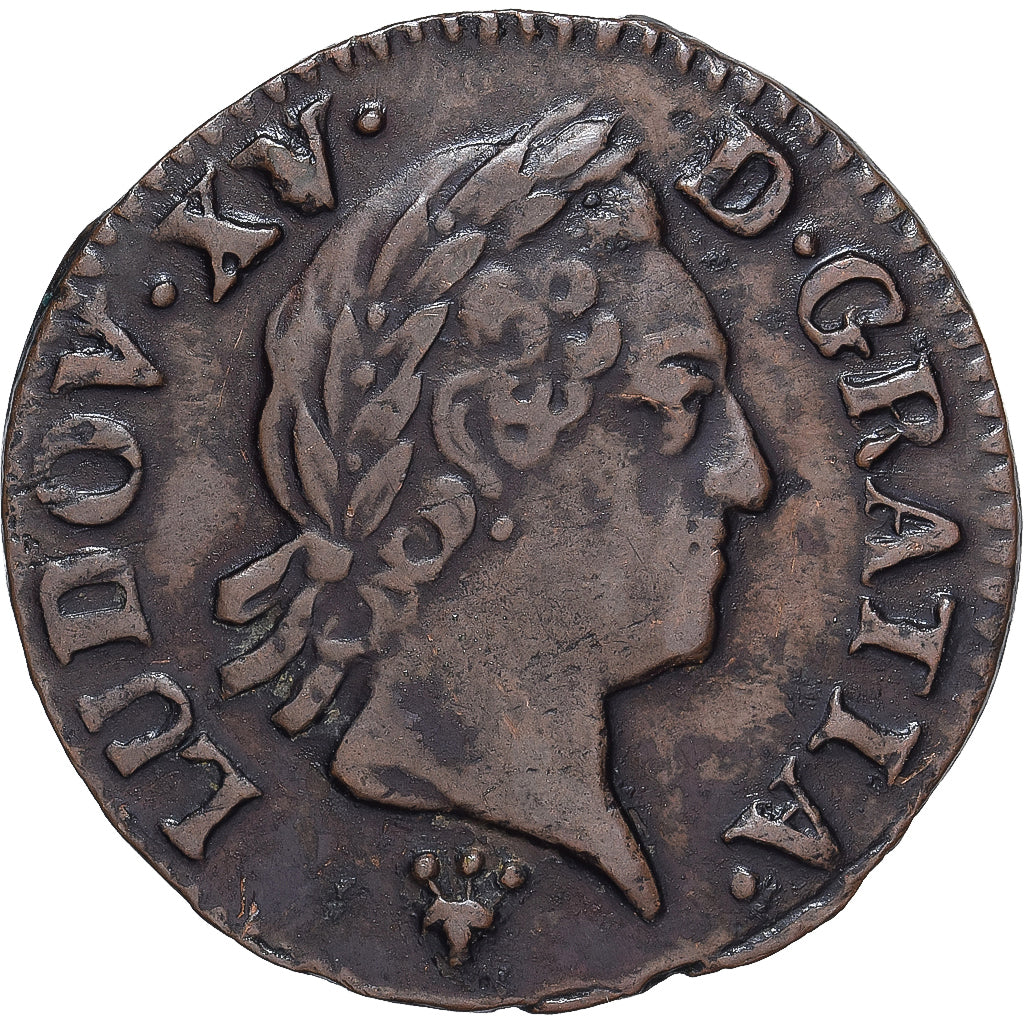 Munten, Frankrijk, Louis XV, Liard à la Vieille Tête, 1770, Reims, ZF, Koper