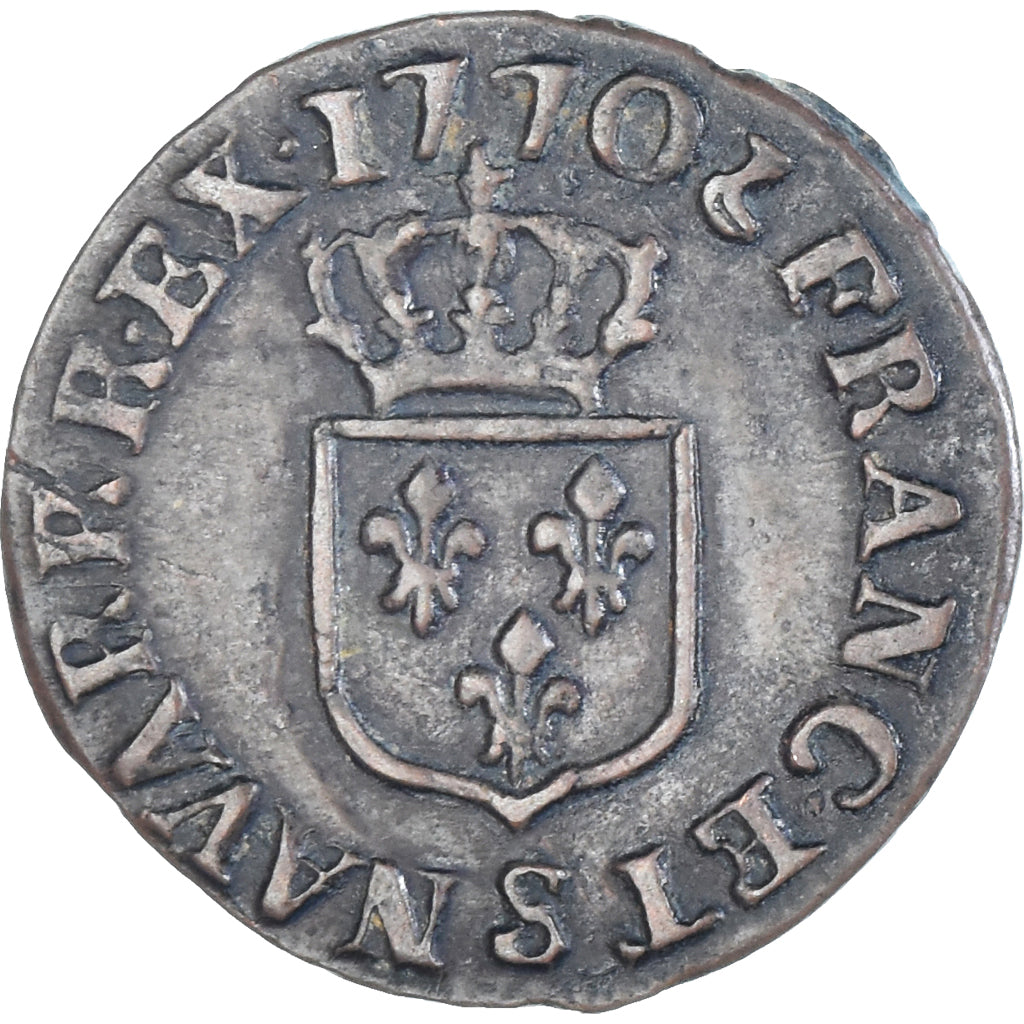 Münze, Frankreich, Louis XV, Liard à la Vieille Tête, 1770, Reims, SS