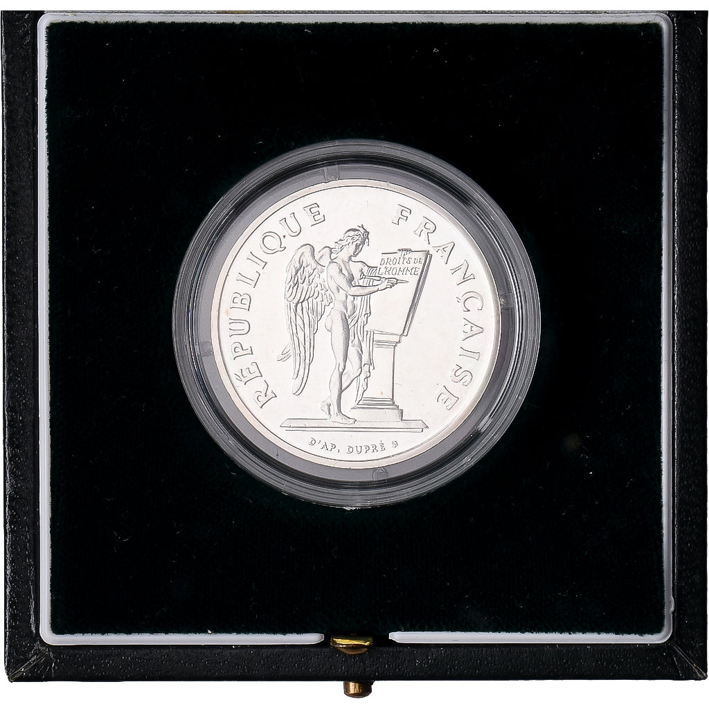 Moeda, França, Droits de l'Homme, 100 Francs, 1989, Monnaie de Paris, Piéfort