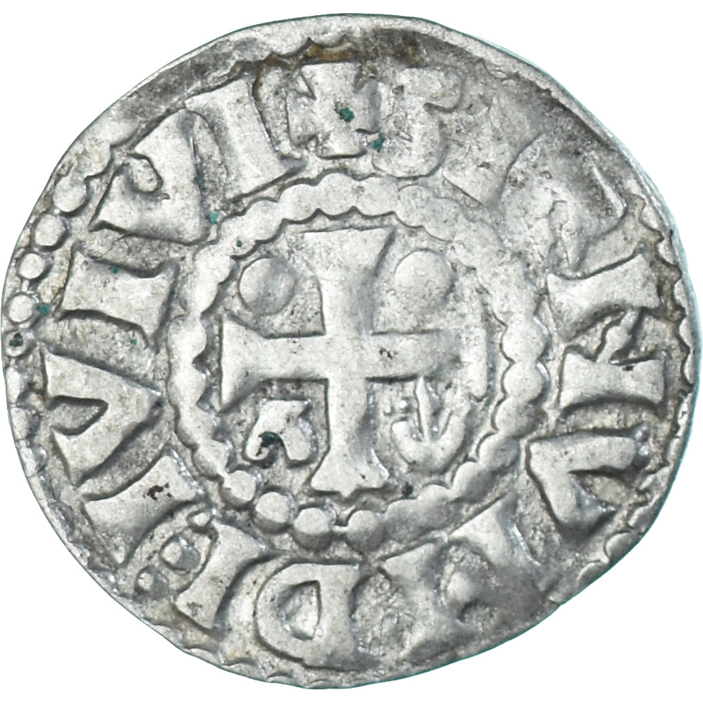 Moneta, Francja, Maine, Herbert I, Denier, ND (1015-1246), Le Mans, VF(30-35)