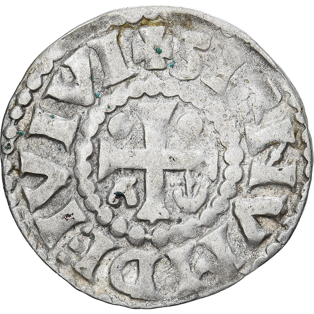 Moneda, Francia, Maine, Herbert I, Denier, ND (1015-1246), Le Mans, BC+, Plata