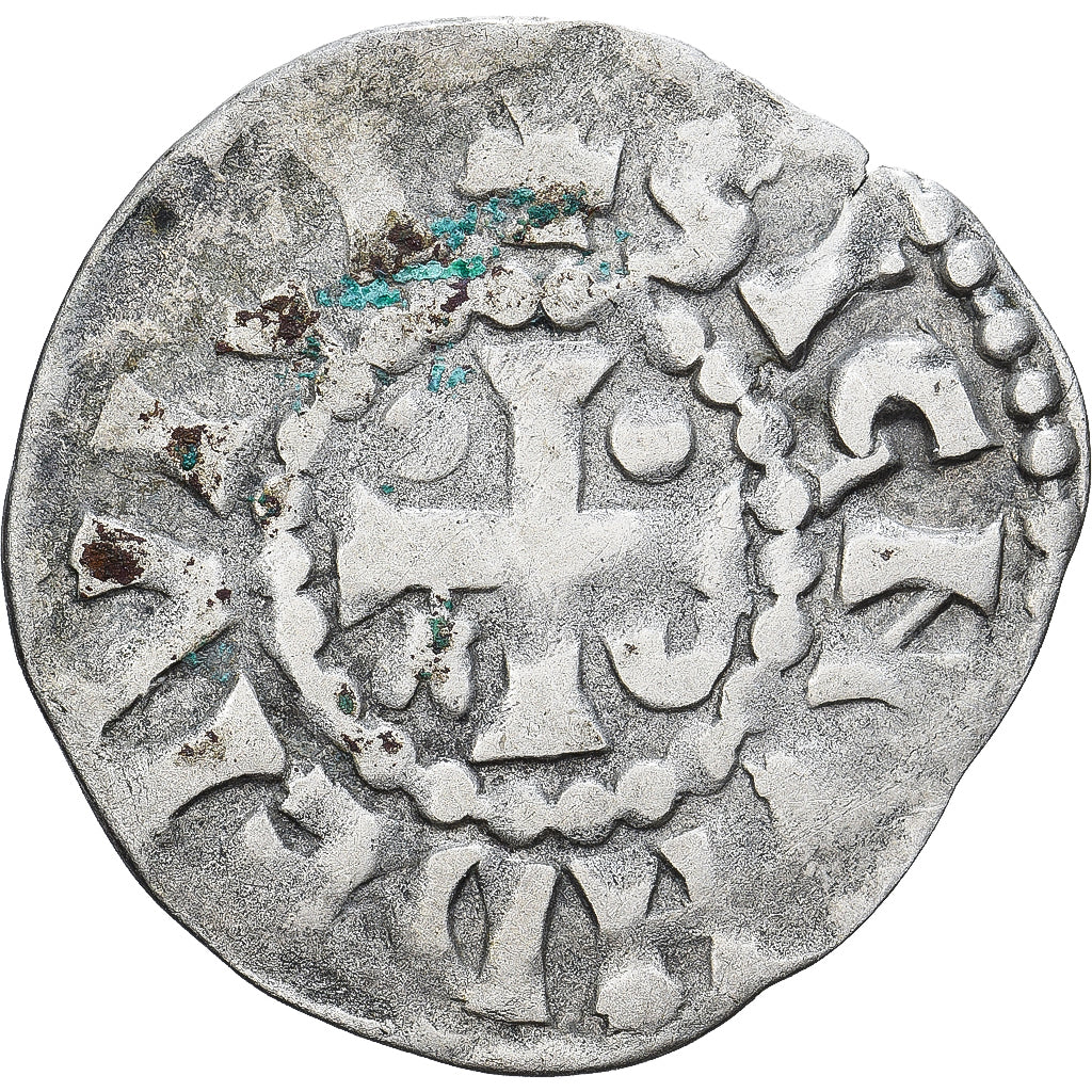Moneda, Francia, Maine, Herbert I, Denier, ND (1015-1246), Le Mans, BC+, Plata