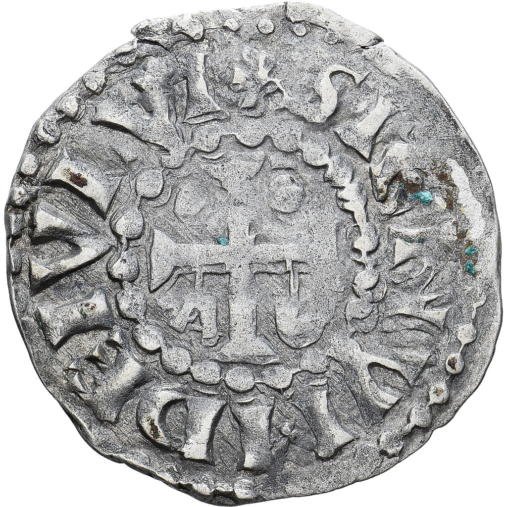 Moneda, Francia, Maine, Herbert I, Denier, ND (1015-1246), Le Mans, BC+, Plata