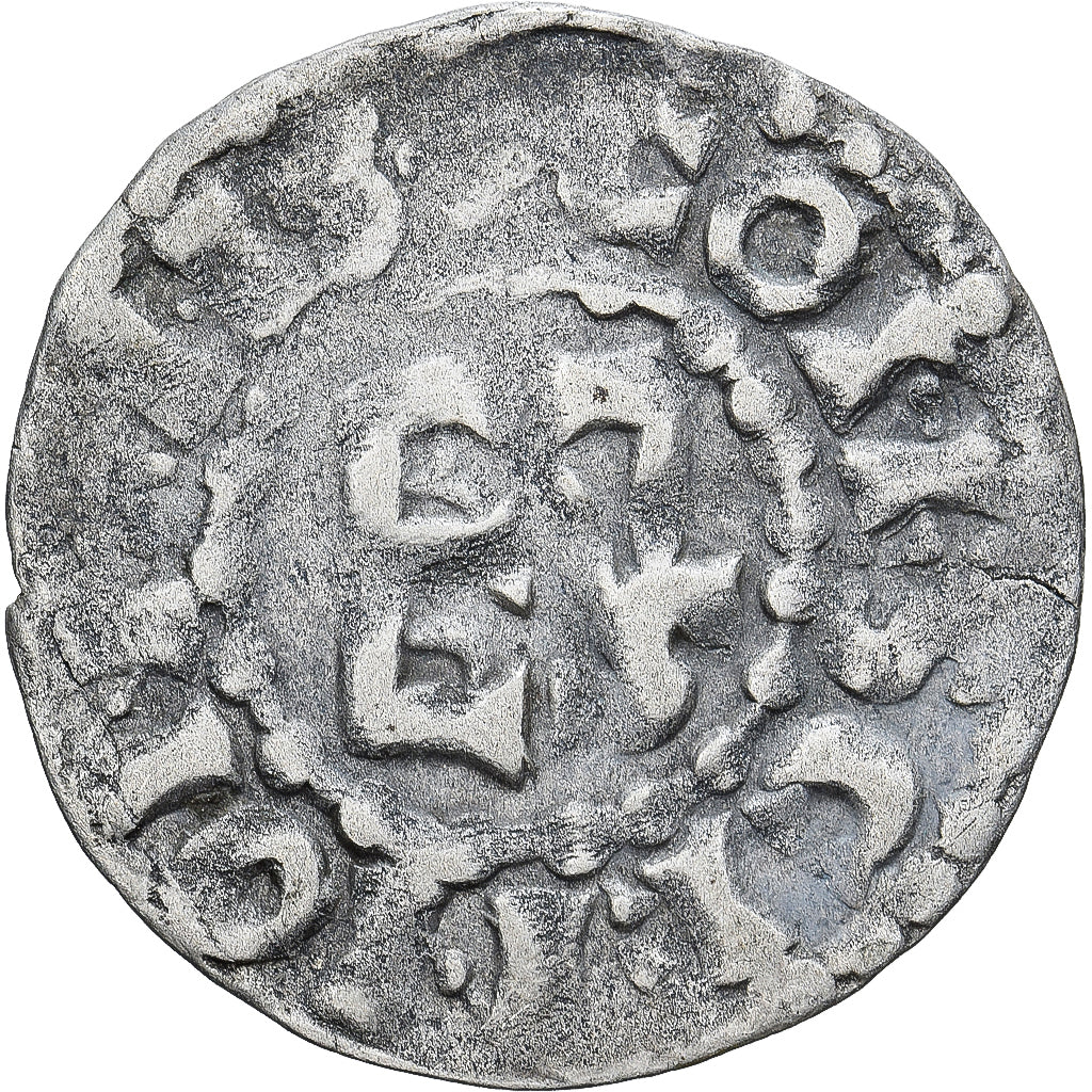 Moneda, Francia, Maine, Herbert I, Denier, ND (1015-1246), Le Mans, BC+, Plata
