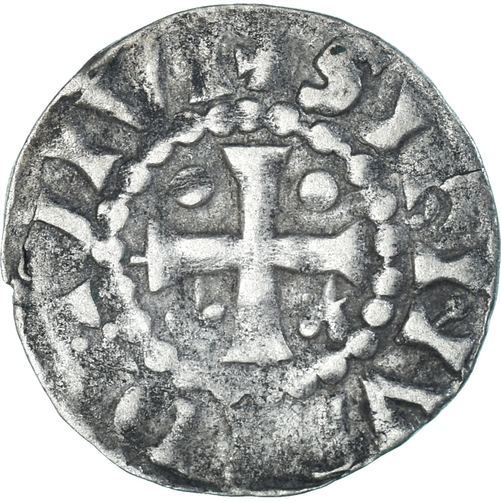 Moneta, Francja, Maine, Herbert I, Denier, ND (1015-1246), Le Mans, VF(30-35)