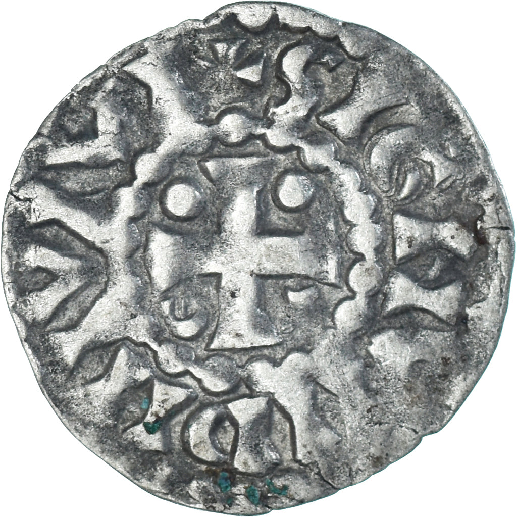 Moneta, Francja, Maine, Herbert I, Denier, ND (1015-1246), Le Mans, VF(30-35)