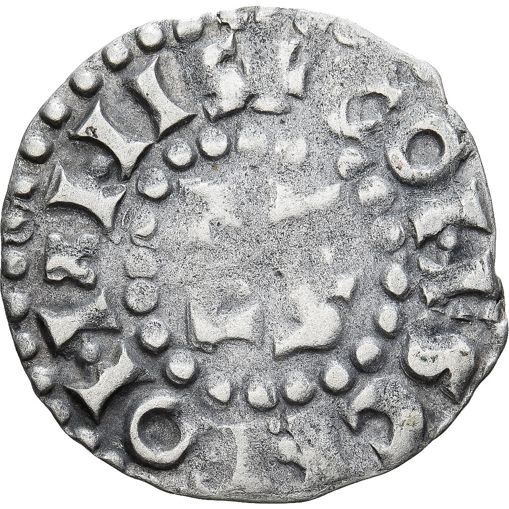 Moneda, Francia, Maine, Herbert I, Denier, ND (1015-1246), Le Mans, BC+, Plata