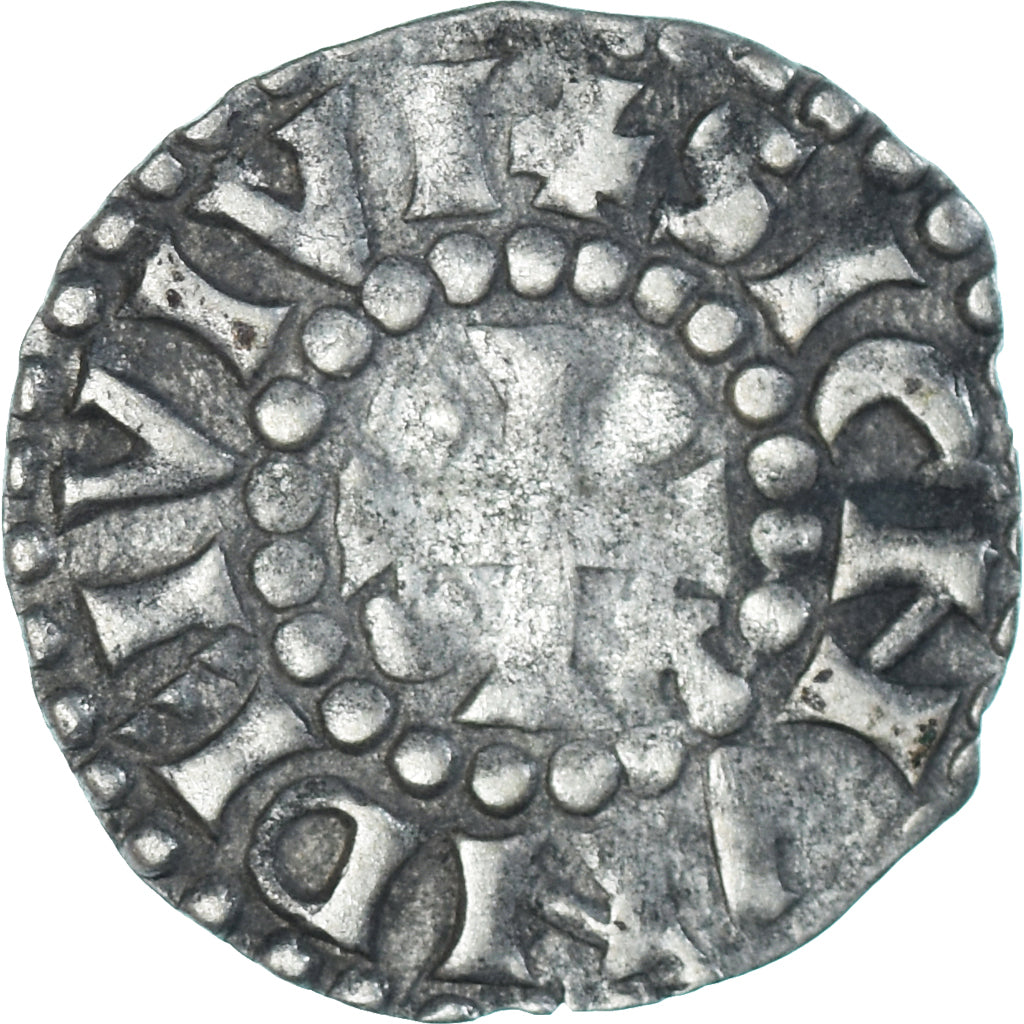 Moneta, Francja, Maine, Herbert I, Denier, ND (1015-1246), Le Mans, VF(30-35)