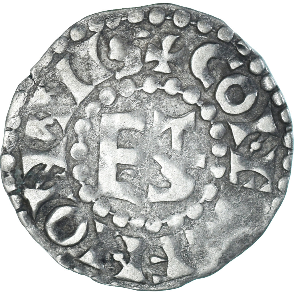 Moneta, Francja, Maine, Herbert I, Denier, ND (1015-1246), Le Mans, EF(40-45)
