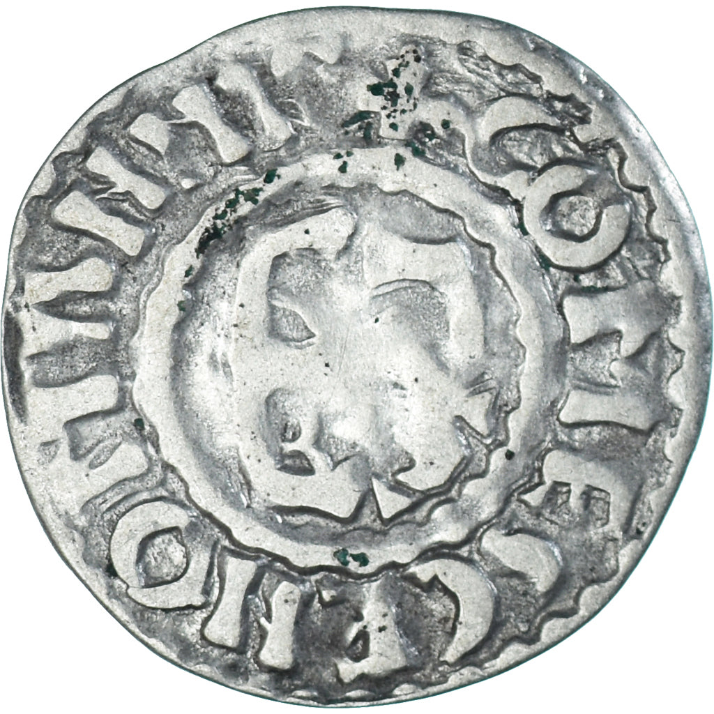 Moneta, Francja, Maine, Herbert I, Denier, ND (1015-1246), Le Mans, EF(40-45)