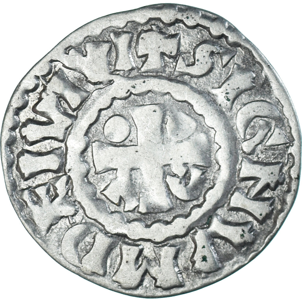Moneta, Francja, Maine, Herbert I, Denier, ND (1015-1246), Le Mans, EF(40-45)