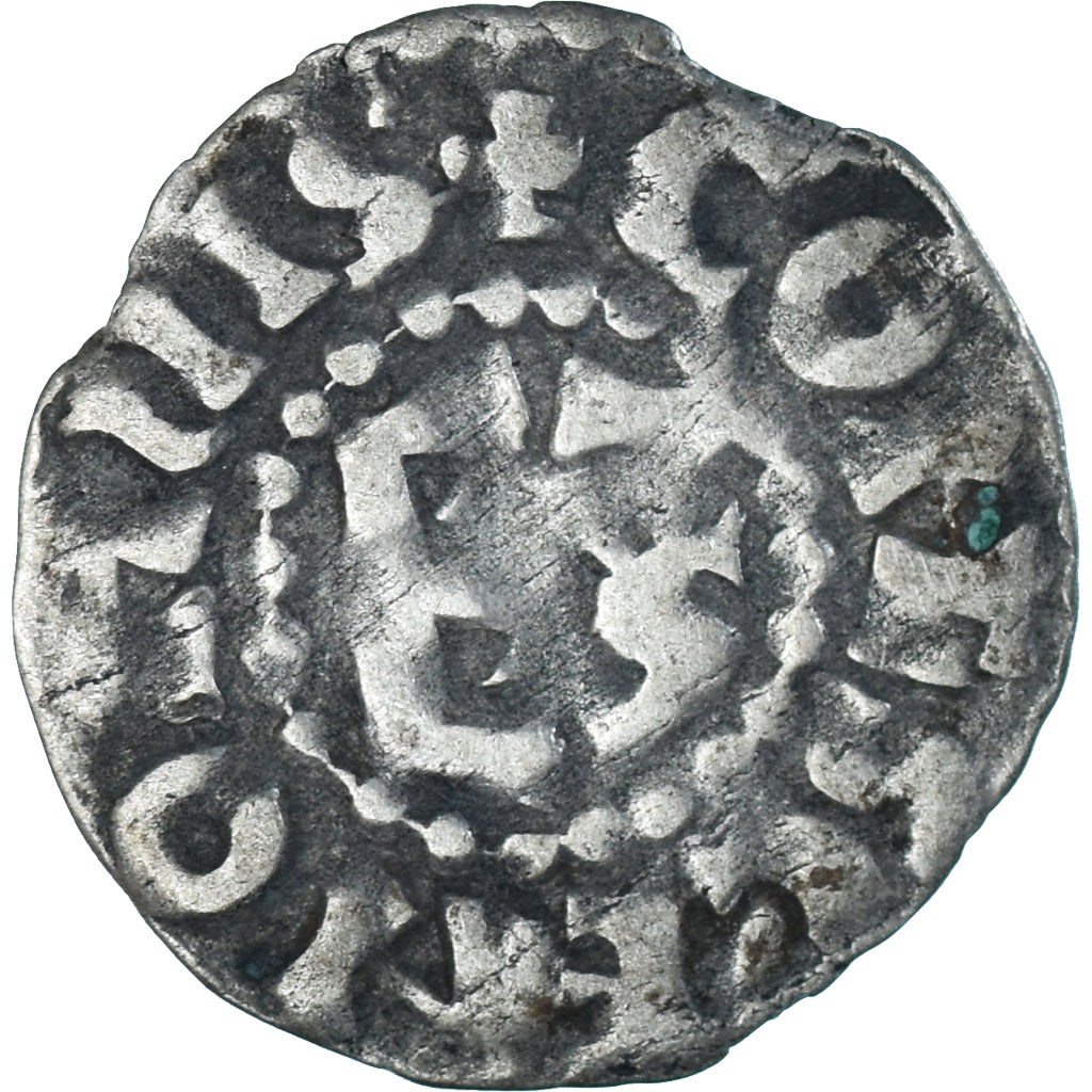 Moneta, Francja, Maine, Herbert I, Denier, ND (1015-1246), Le Mans, EF(40-45)