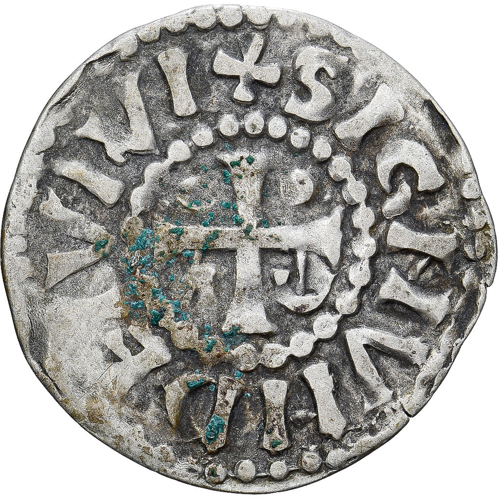 Moneda, Francia, Maine, Herbert I, Denier, ND (1015-1246), Le Mans, MBC, Plata