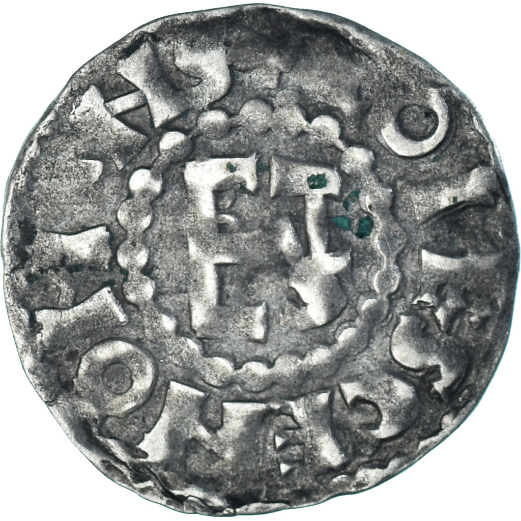 Moneta, Francja, Maine, Herbert I, Denier, ND (1015-1246), Le Mans, EF(40-45)