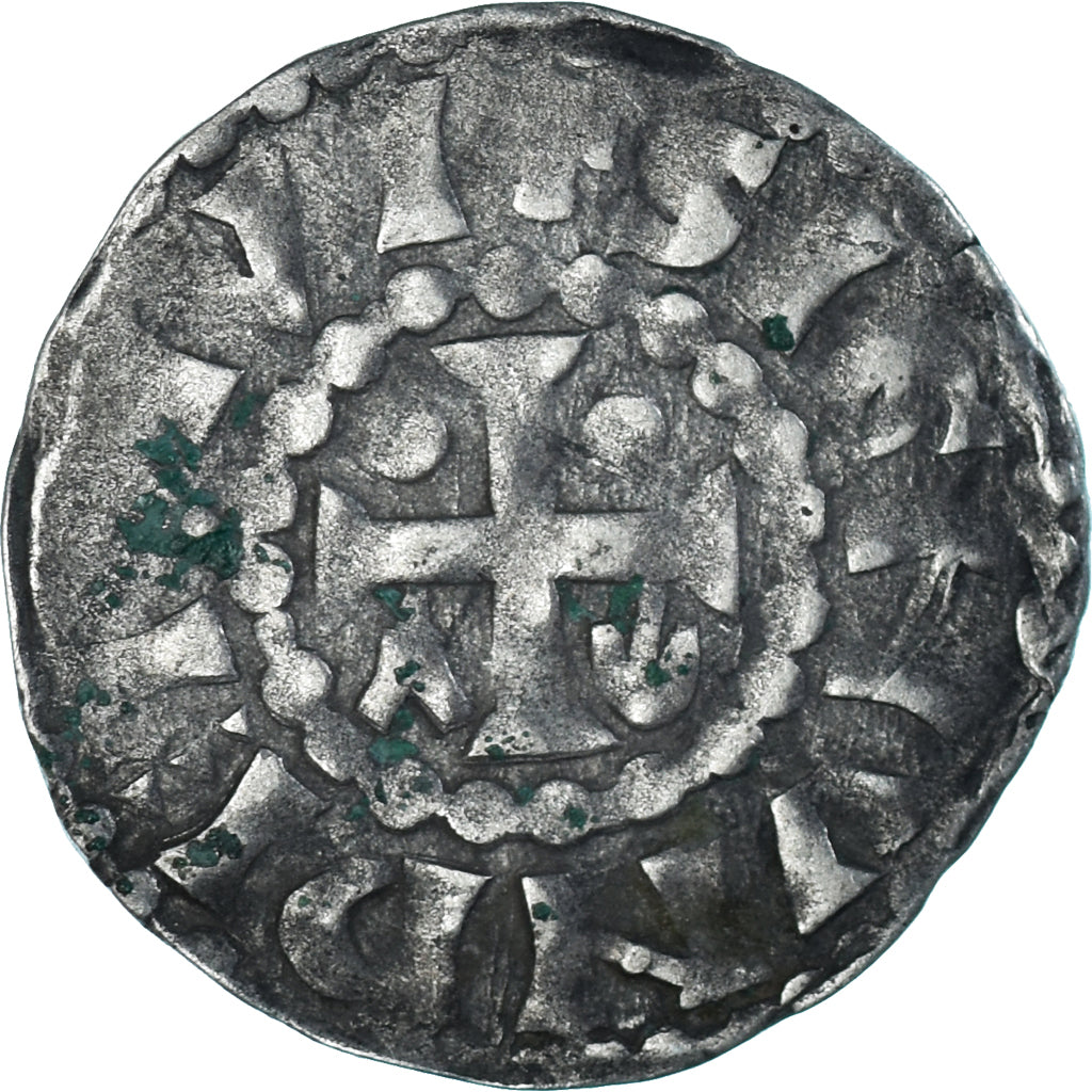 Moneta, Francja, Maine, Herbert I, Denier, ND (1015-1246), Le Mans, EF(40-45)