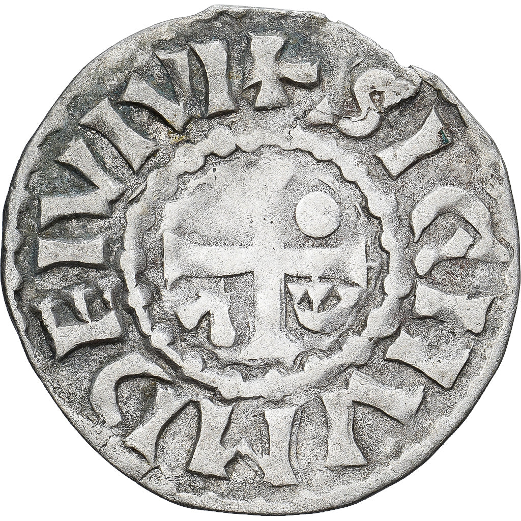 Moneda, Francia, Maine, Herbert I, Denier, ND (1015-1246), Le Mans, MBC, Plata
