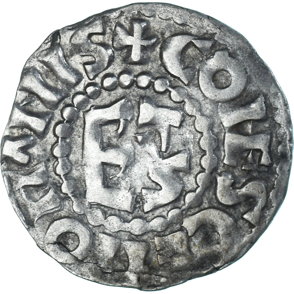 Moeda, França, Maine, Herbert I, Denier, ND (1015-1246), Le Mans, EF(40-45)