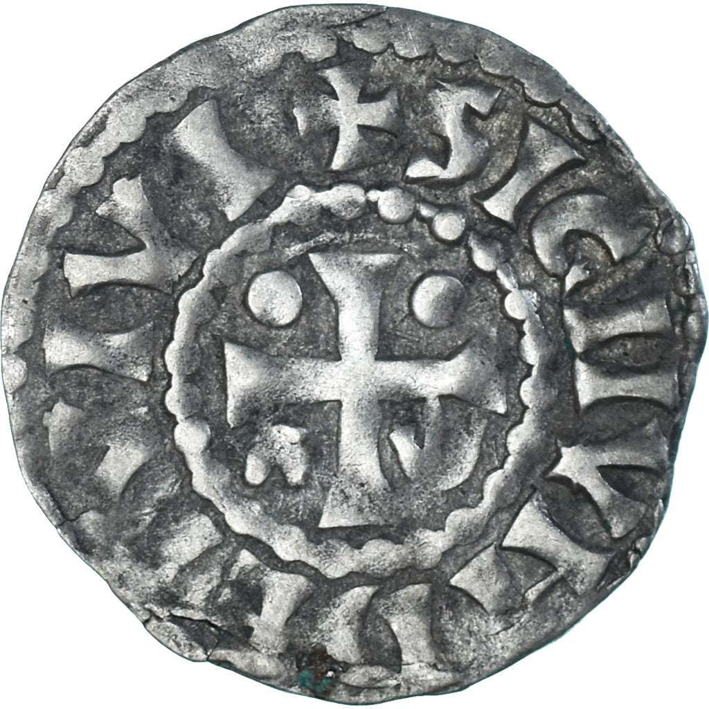 Moeda, França, Maine, Herbert I, Denier, ND (1015-1246), Le Mans, EF(40-45)
