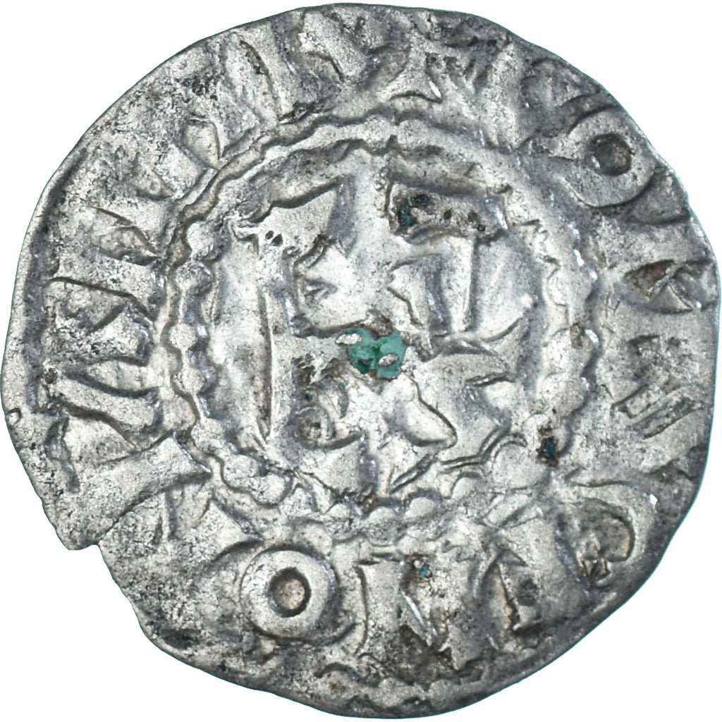 Moneta, Francja, Maine, Herbert I, Denier, ND (1015-1246), Le Mans, EF(40-45)