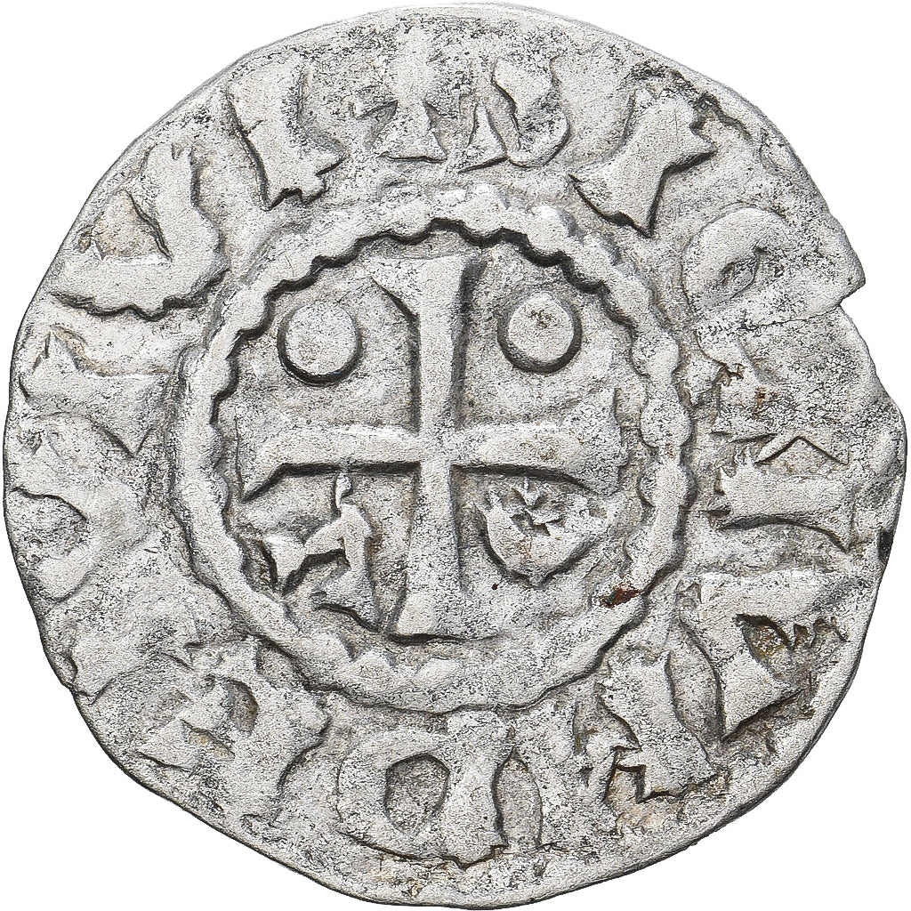 Moneda, Francia, Maine, Herbert I, Denier, ND (1015-1246), Le Mans, MBC, Plata