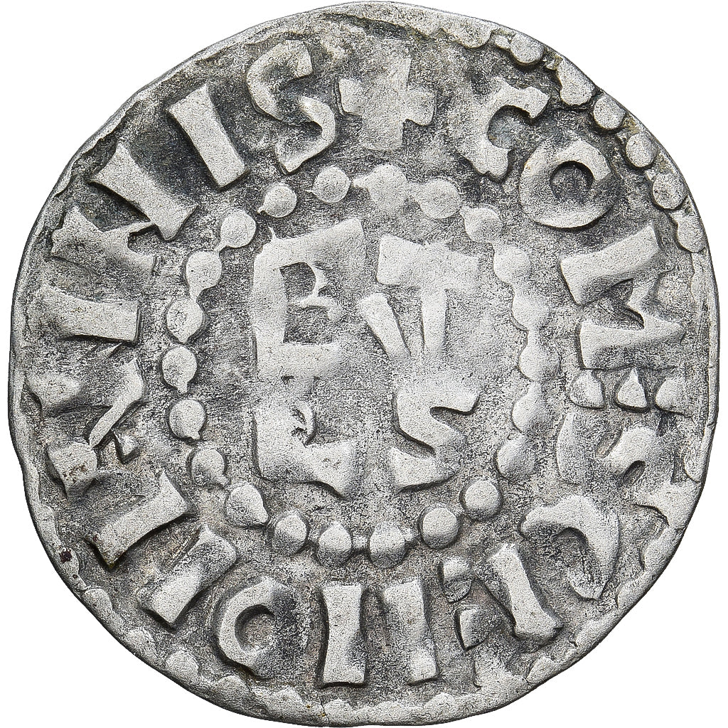 Moneda, Francia, Maine, Herbert I, Denier, ND (1015-1246), Le Mans, MBC+, Plata