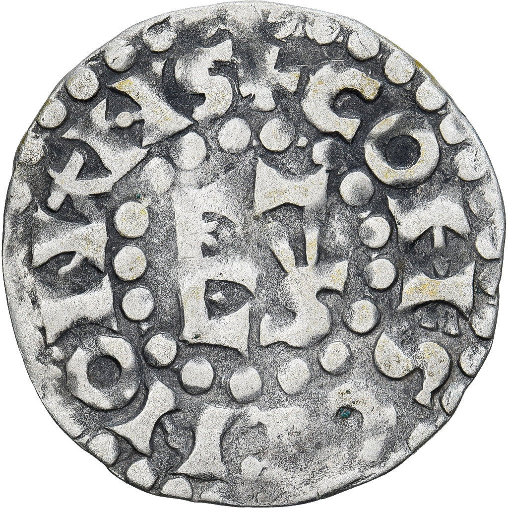 Moneda, Francia, Maine, Herbert I, Denier, ND (1015-1246), Le Mans, MBC+, Plata