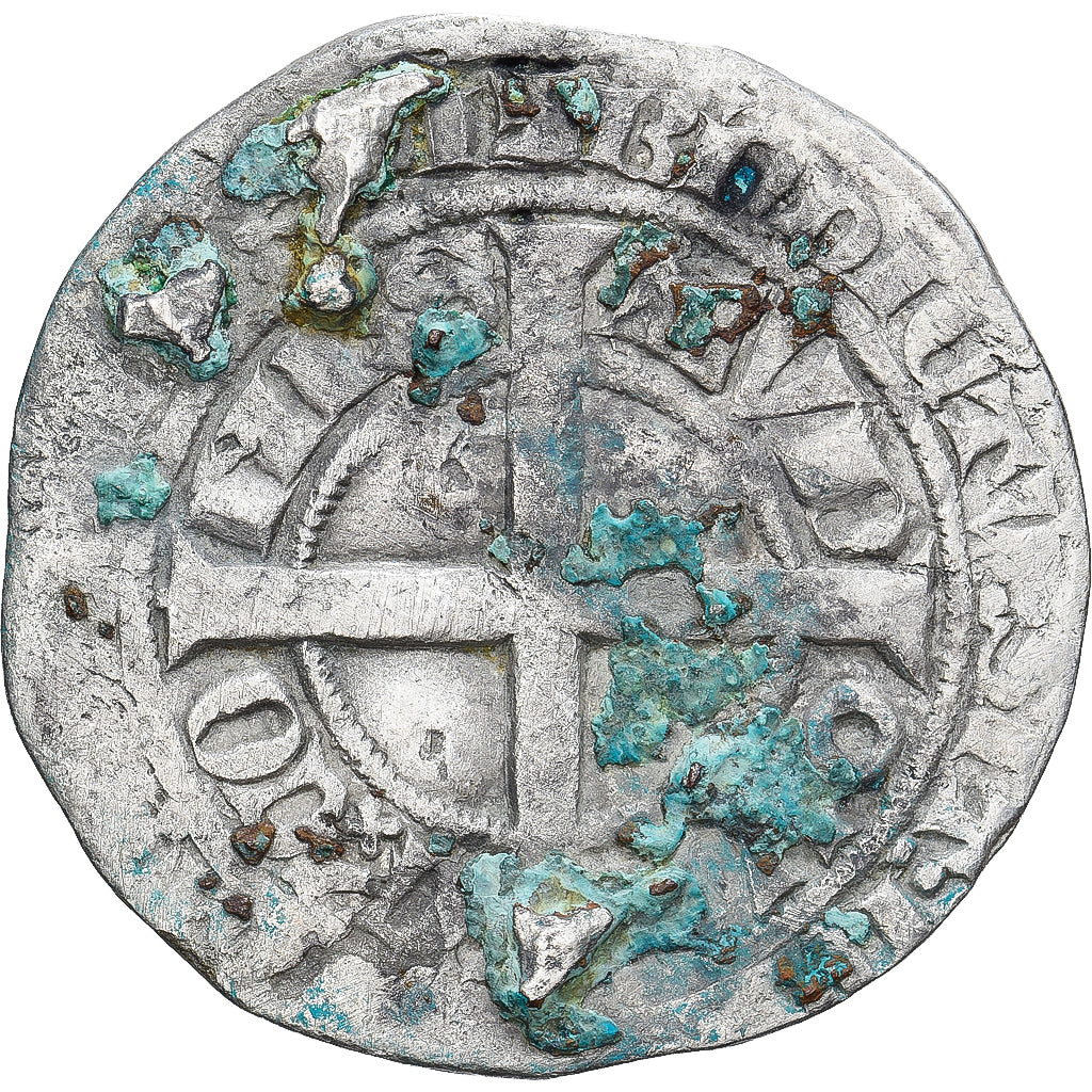 Moneda, Francia, Flanders, Louis II de Mâle, Gros, 1346-1384, BC+, Plata