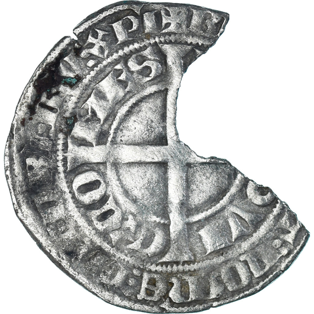 Moeda, França, Flanders, Louis II de Mâle, Gros, 1346-1384, VF(30-35), Prata
