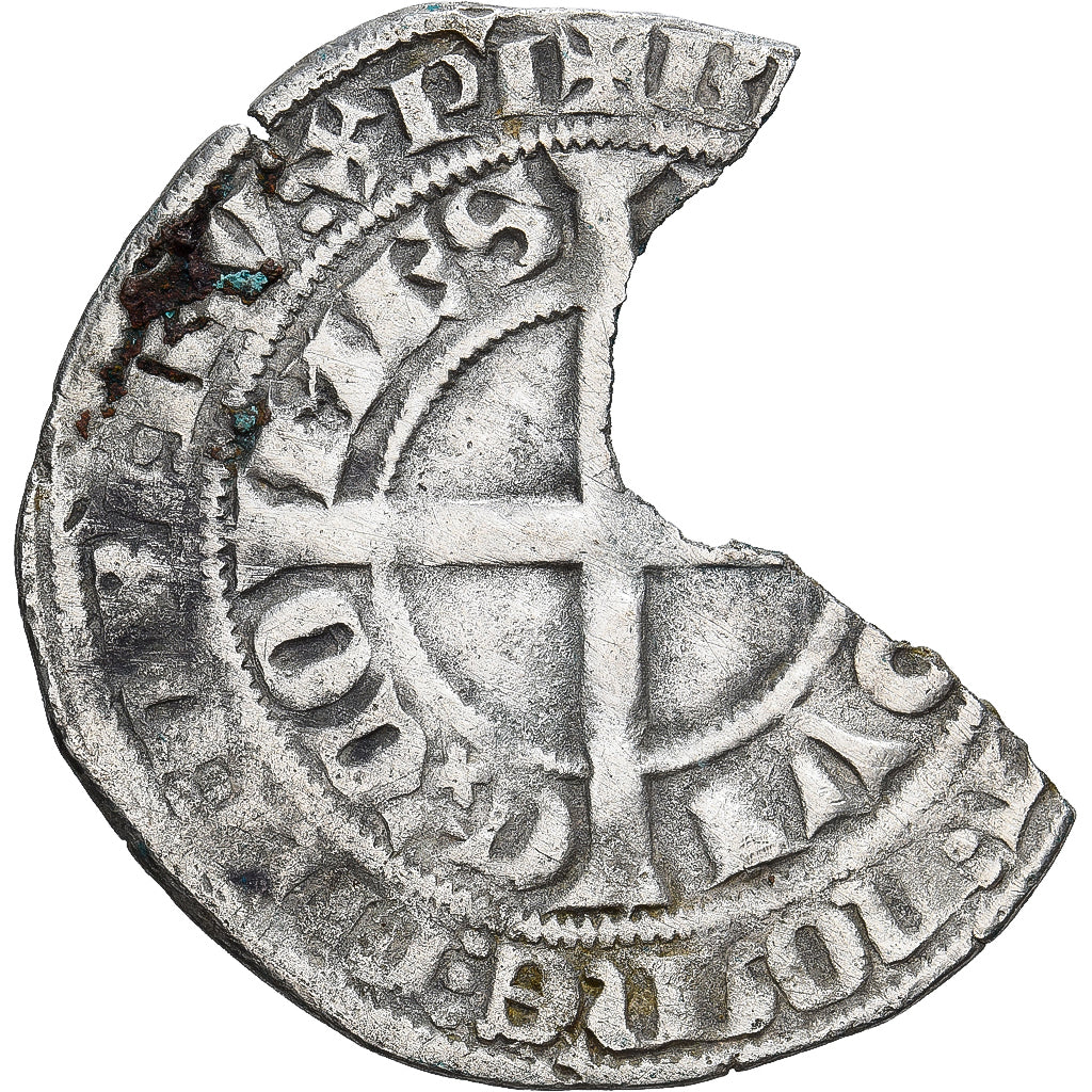 Moneda, Francia, Flanders, Louis II de Mâle, Gros, 1346-1384, BC+, Plata