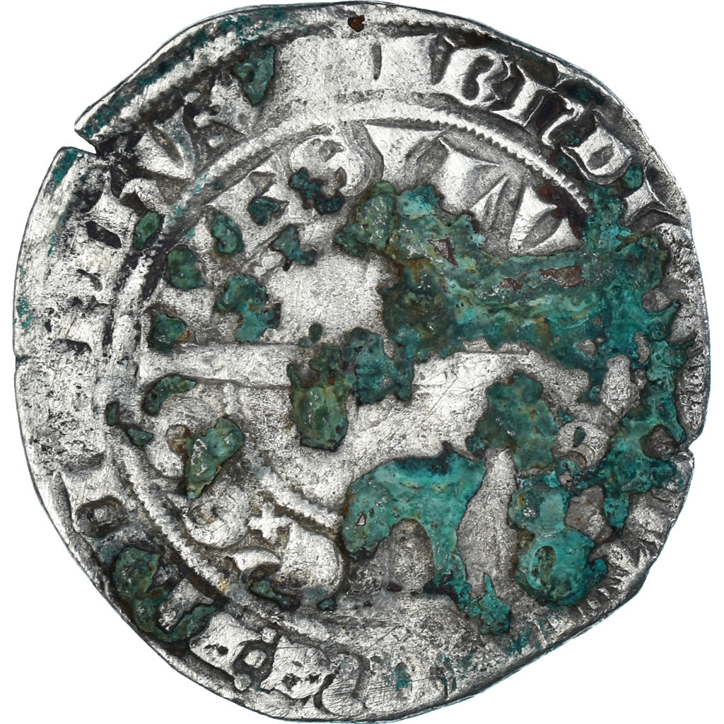 Moneda, Francia, Flanders, Louis II de Mâle, Gros, 1346-1384, BC+, Plata