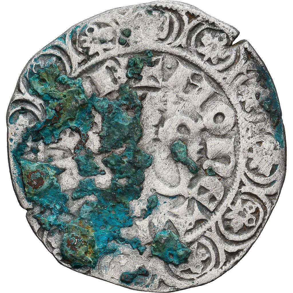 Moneda, Francia, Flanders, Louis II de Mâle, Gros, 1346-1384, BC+, Plata