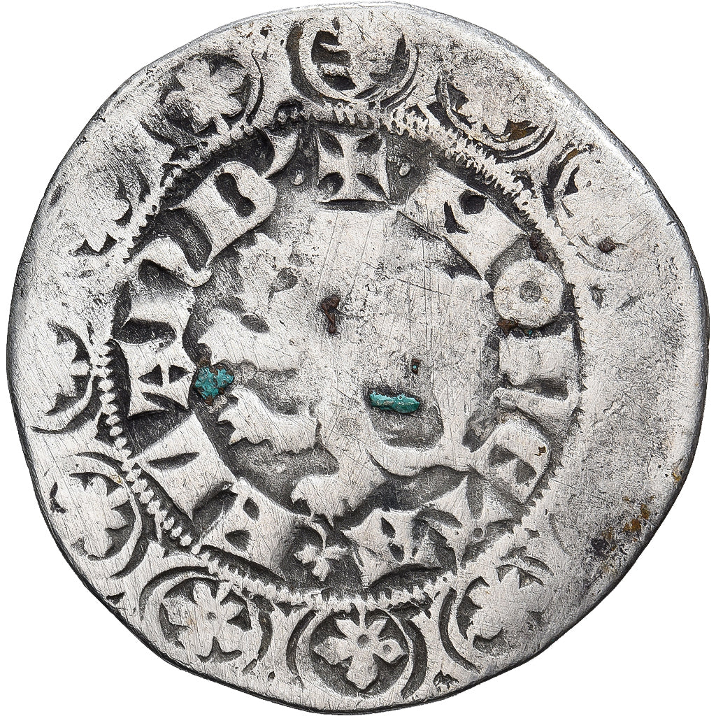 Moneda, Francia, Flanders, Louis II de Mâle, Gros, 1346-1384, BC+, Plata