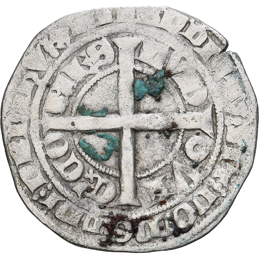 Moneda, Francia, Flanders, Louis II de Mâle, Gros, 1346-1384, BC+, Plata