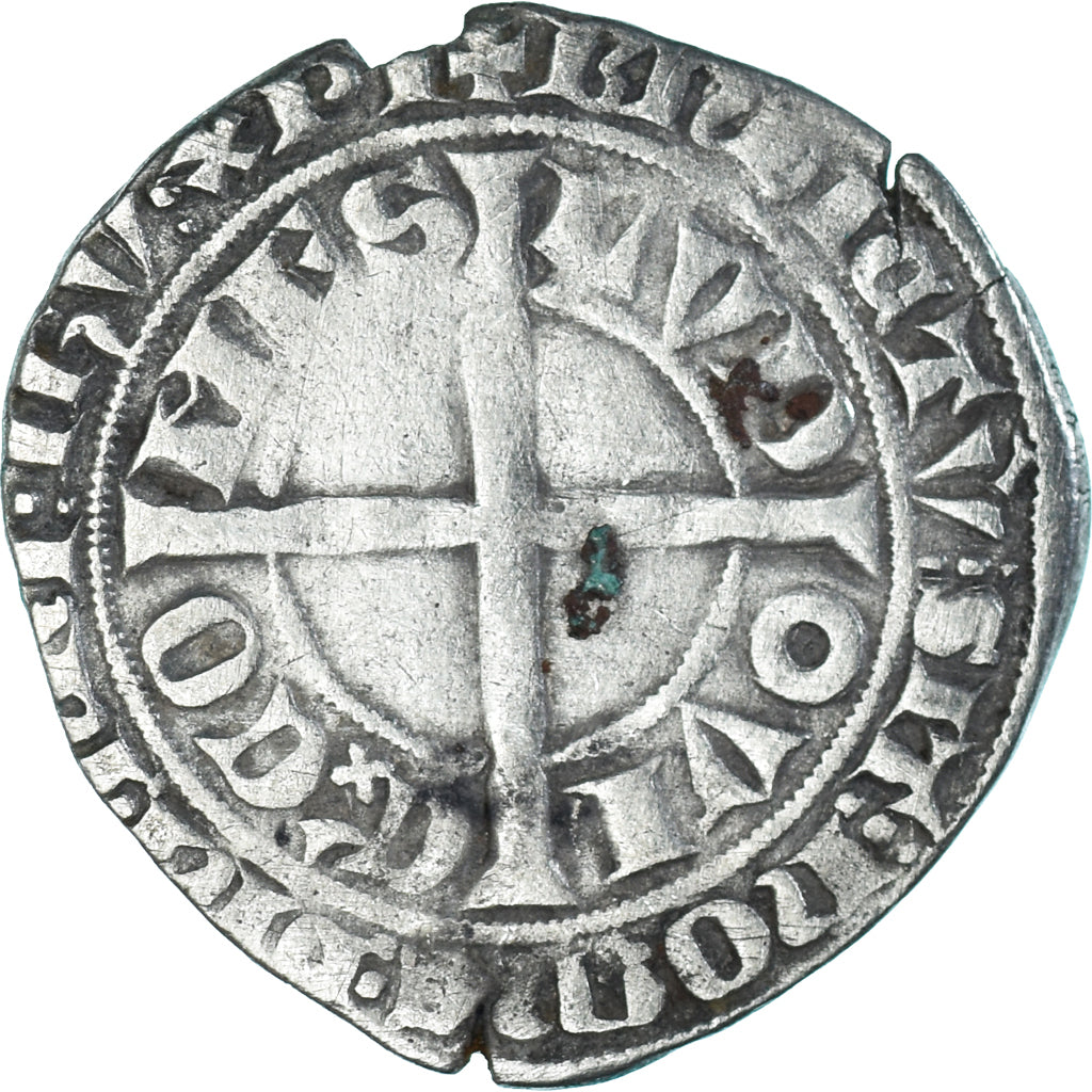 Moneda, Francia, Flanders, Louis II de Mâle, Gros, 1346-1384, BC+, Plata